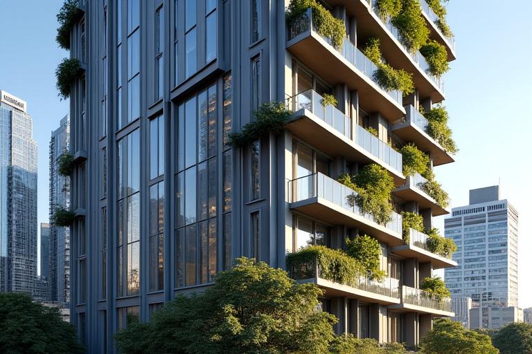 The modern, retrofitted facade of the Collins Street Tower.